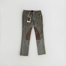Vintage Low Rise Riding Pants Polo Ralph Old Money Leather Zippers Women 28 NEW