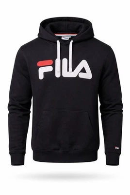 👕 SWEAT À CAPUCHE FILA 💚 COTON NOIR HOMME TAILLE L 42 / 44 - Photo 1/4