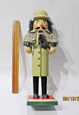 Rare 2011 14" Inspector w/ Smoking Pipe & Magnifier  Nut Cracker No tag