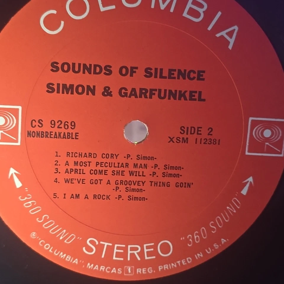 Simon & Garfunkel–Sounds of Silence–1966 Columbia–CS9269 Vinyl Record LP Foto 4 de 4