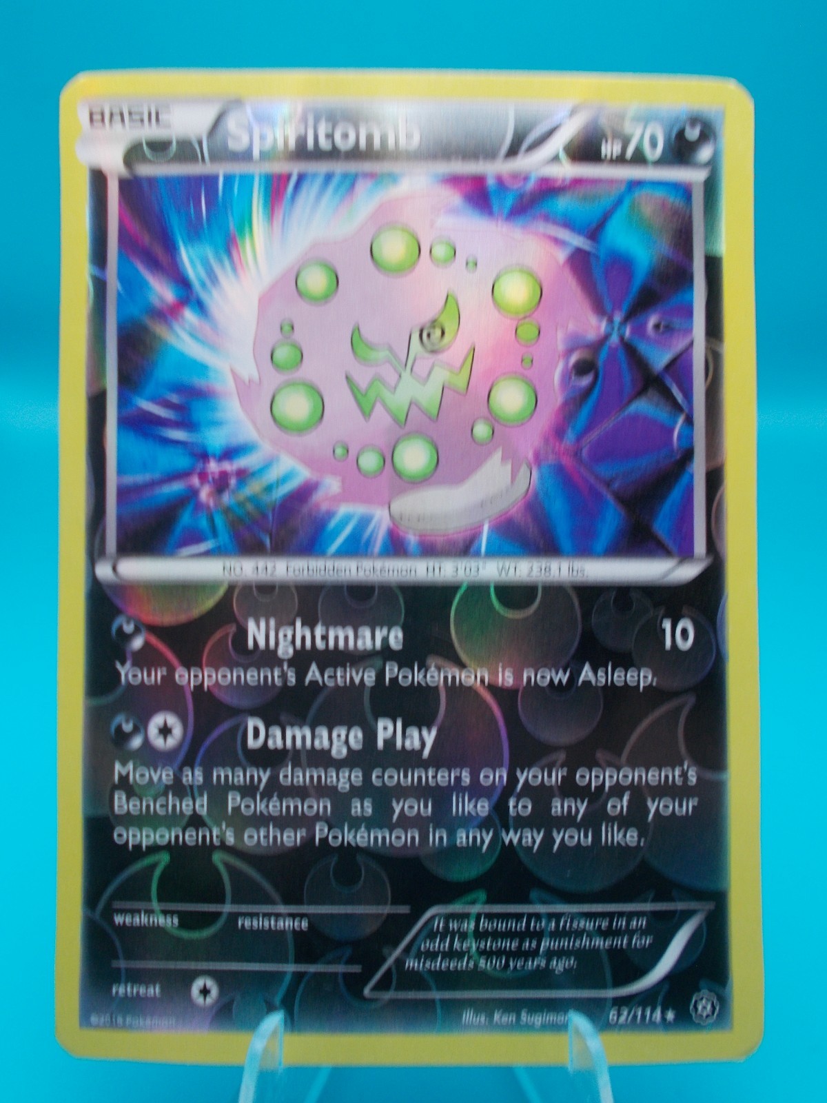 Spiritomb 62/114 XY - Steam Siege Pokémon TCG Reverse Holo Lightly Played