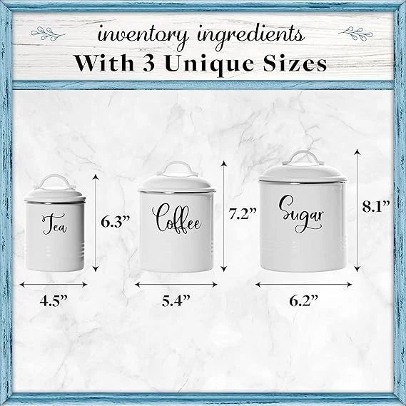 Recipientes rústicos vintage con tapas para alimentos – juego almacenamiento cocina Foto 3 de 4