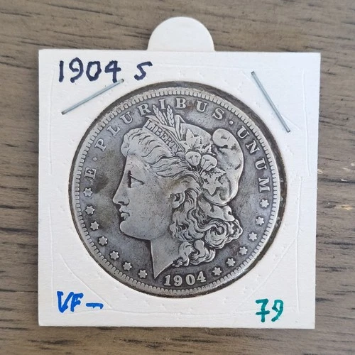 1904 Morgan Silver Dollar VF San Francisco Mint $1 Coin