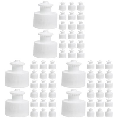 Durable White Sports Bottle Caps Push Pull Replacement Pe Leak Proof Bottle Tops