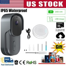 Smart Wireless WiFi Doorbell Camera Phone Door Ring Video Intercom Security Bell