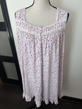 Eileen West Women's Night Gown Floral Print 100 Cotton Sz. M