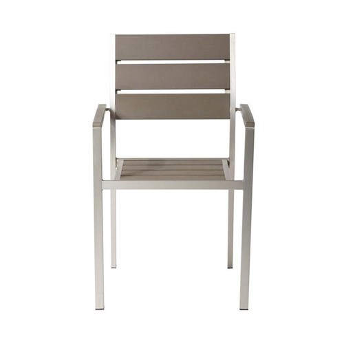 Pangea Home Breeze 7-piece Modern Aluminum Frame Patio Dining Set in Gray - Afbeelding 5 van 9
