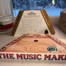 F1093 Vintage Nepenenoyka Music Maker Lap Harp 2 w/ Music and Pick