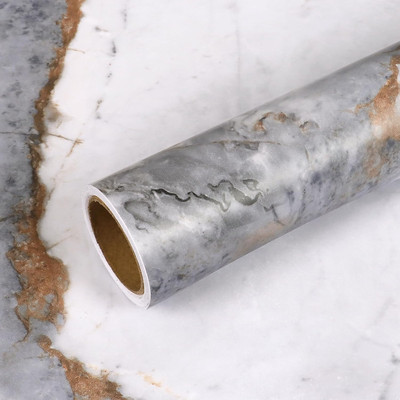 Matte Slate White Marble Contact Paper for Countertops Peel and Stick Waterproof