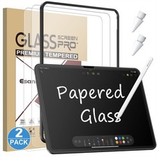 2 Pack Like Paper Glass Screen Protector for iPad Air 11 Inch M3/M2 7th/6th ...