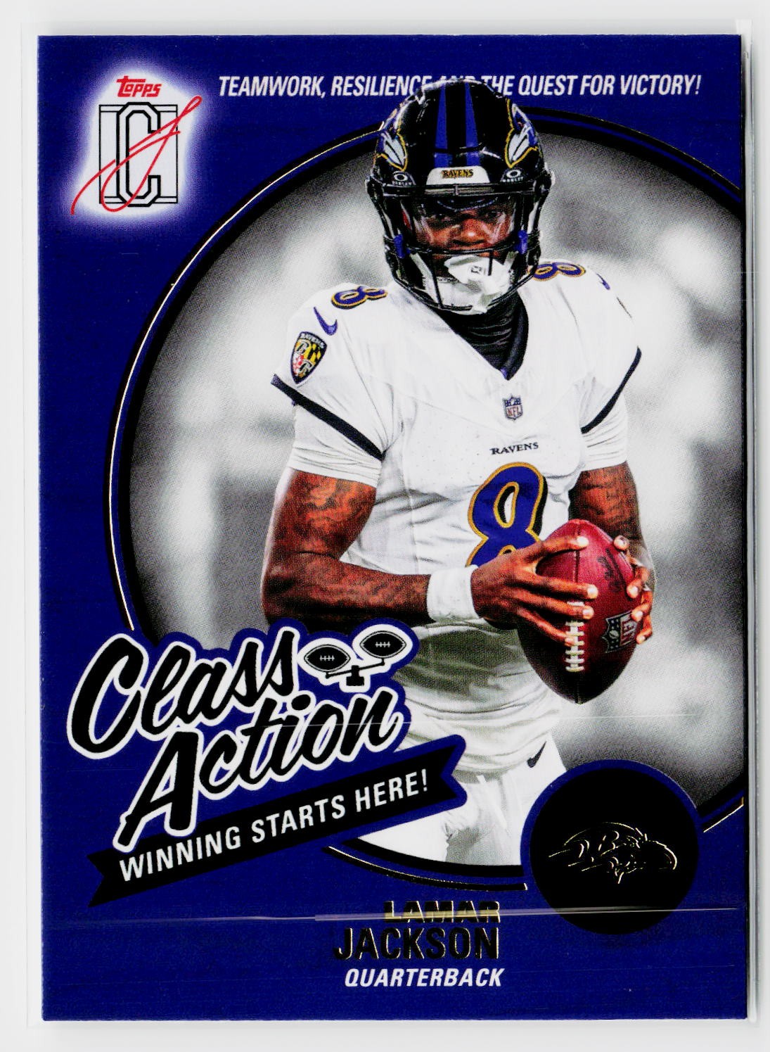 2025 Topps Signature Class Lamar Jackson Class Action #CA-3 Baltimore Ravens