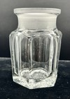 Antique Bohemian  Apothecary Jar / Perfume Bottle W/stopper Clear Crystal Glass — photo 4