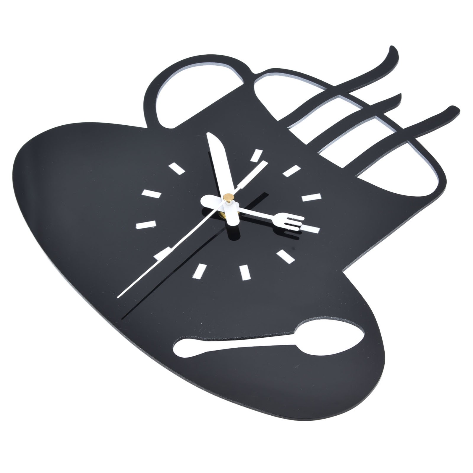 Kitchen Wall Clock 3D Modern Coffee Mug Style Acrylic Silent Movement Frameless