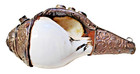 Early Decorated Tibetan Conch Shell Horn Sterling Silver and Stones — photo 3
