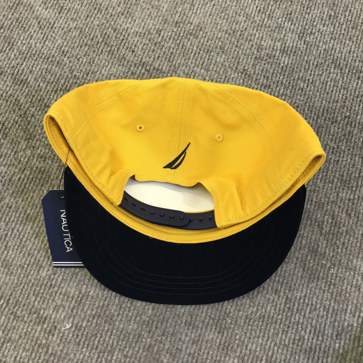 Nautica Hat Cap Snap Back Mens One Size Yellow 1983 Logo Nautical