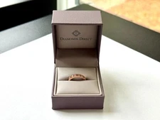 Diamonds Direct 14K Rose Gold Milgrain Band Ring w/ 0.14ctw Diamonds – Size 5