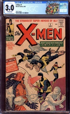 X-MEN #1 CGC 3.0 OW PAGES // ORIGIN + 1ST APPEARANCE OF X-MEN MARVEL 1963