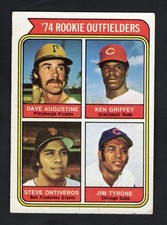 1974 Topps Baseball Card #598 Rookie Outfielders Ken Griffey RC VG. rookie card picture