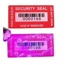 100pcs Tamper Proof Stickers Seals Labels Matte Red, 1" X 2" Matte Red 4 100