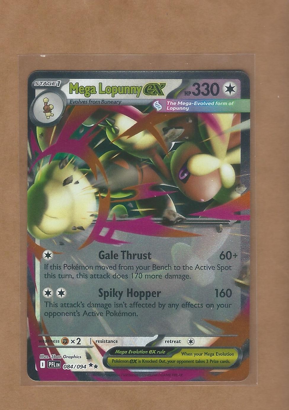 Pokemon Phantasmal Flames Mega Lopunny ex 084/094 Holo NM