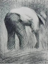 Georges Seurat: The Harvester, ENGRAVING, 1948 + Certificate