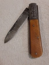 Vintage Russell Barlow Pocket Knife 1 Blade Great Snap