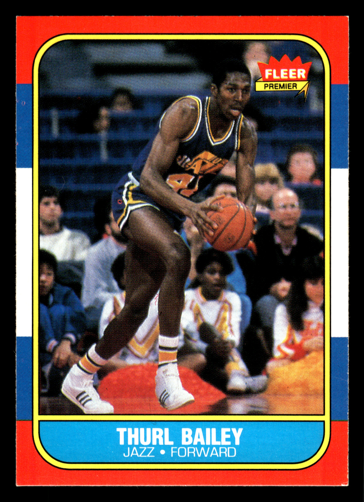 Thurl Bailey Rookie 1986-87 Fleer #6 RC Utah Jazz NBA Basketball Card