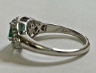 Sterling 925 Silver Diamond Emerald Size 8.25 Ring 3.1 Grams — photo 6