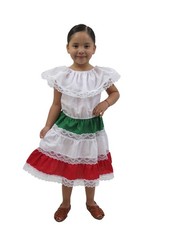 Mexican Dress 3 Colors for Girls