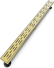 WEBANG 36” Linear Shower Drain Brushed Gold Rainline SUS304 cUPC