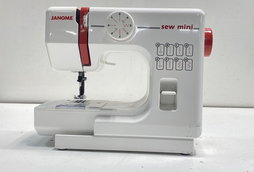 Janome Sew Mini 525 Compact Sewing Machine White Red 8-Stitch
