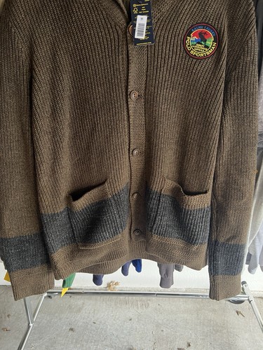 Polo Ralph Lauren Country Brown Knit Cardigan XL - Picture 5 of 6