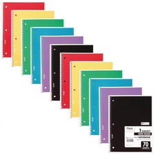 Mead Spiral Notebook, 12 Pack, 1 Subject, Wide Ruled Paper, 7-1/2" x 10-1/2",...