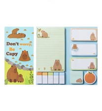 Capybara Sticky Notes Set, 550 Sheets 11 Self-Stick Pads Don’t Worry Be Capy