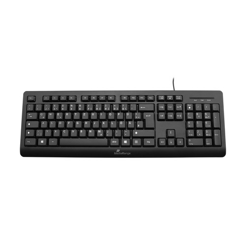 MediaRange kabelgebundene Tastatur, QWERTZ, schwarz schwarz QWERTZ (DE)