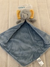 Carter s LOVEY Baby Security Blanket Soothing Feather Knit /Soft Velvet Elephant