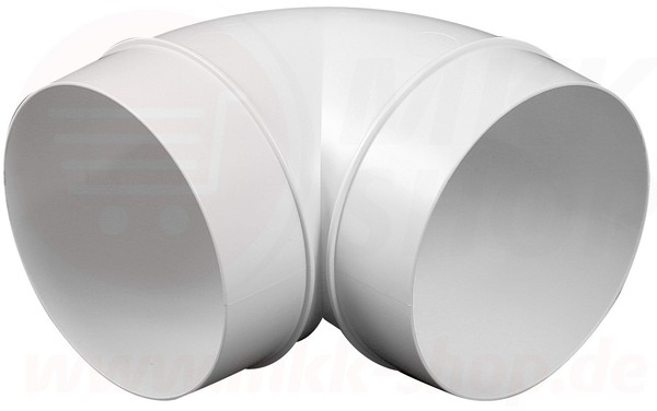 Bogen Rohrbogen Winkel 90° Pvc Kunststoff Weiß LüFtungsrohr LüFtung Dunstabzug-image