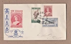older New Zealand FDC First Postage stamp July 18, 1955 Scott  302-304 full set