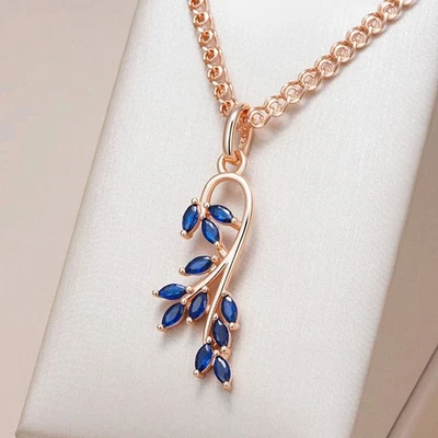 Halskette vergoldet mit 585er Walzgold Zirkonia  Roségold Geschenkbox inkl.Luxus - Bild 1 von 4