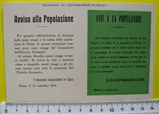 Postcard Population Notice German Proclamations C366