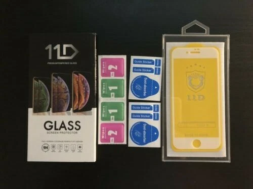 4PACK Screen Protector for iPhone 7/8 (WHITE).11D Curved Edge Tempered Glass - Image 2 of 4