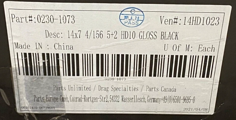 STI HD10 Wheel Black 14x7 4/156 Polaris Yamaha Kawasaki Textron SXS UTV 14HD1023 - Image 2 of 2