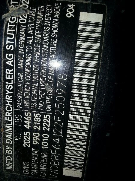 Rear Drive Shaft 209 Type Convertible CLK320 Fits 03-05 MERCEDES CLK 1934715 - Imagem 3 de 4