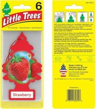 Little Trees Strawberry Air Freshener Home/Car Scent pack 6