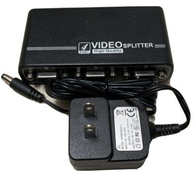 Comprehensive 4port High Resolution VGA Distribution Amplifier Video Splitter