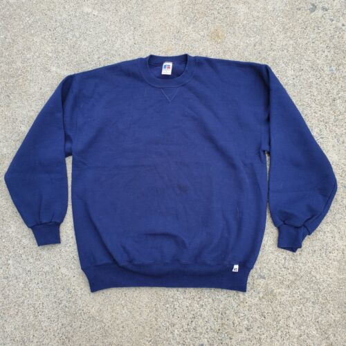 VINTAGE Russell Athletic Sweater Mens Extra Large blue Sweatshirt 90s - Picture 1 of 11
