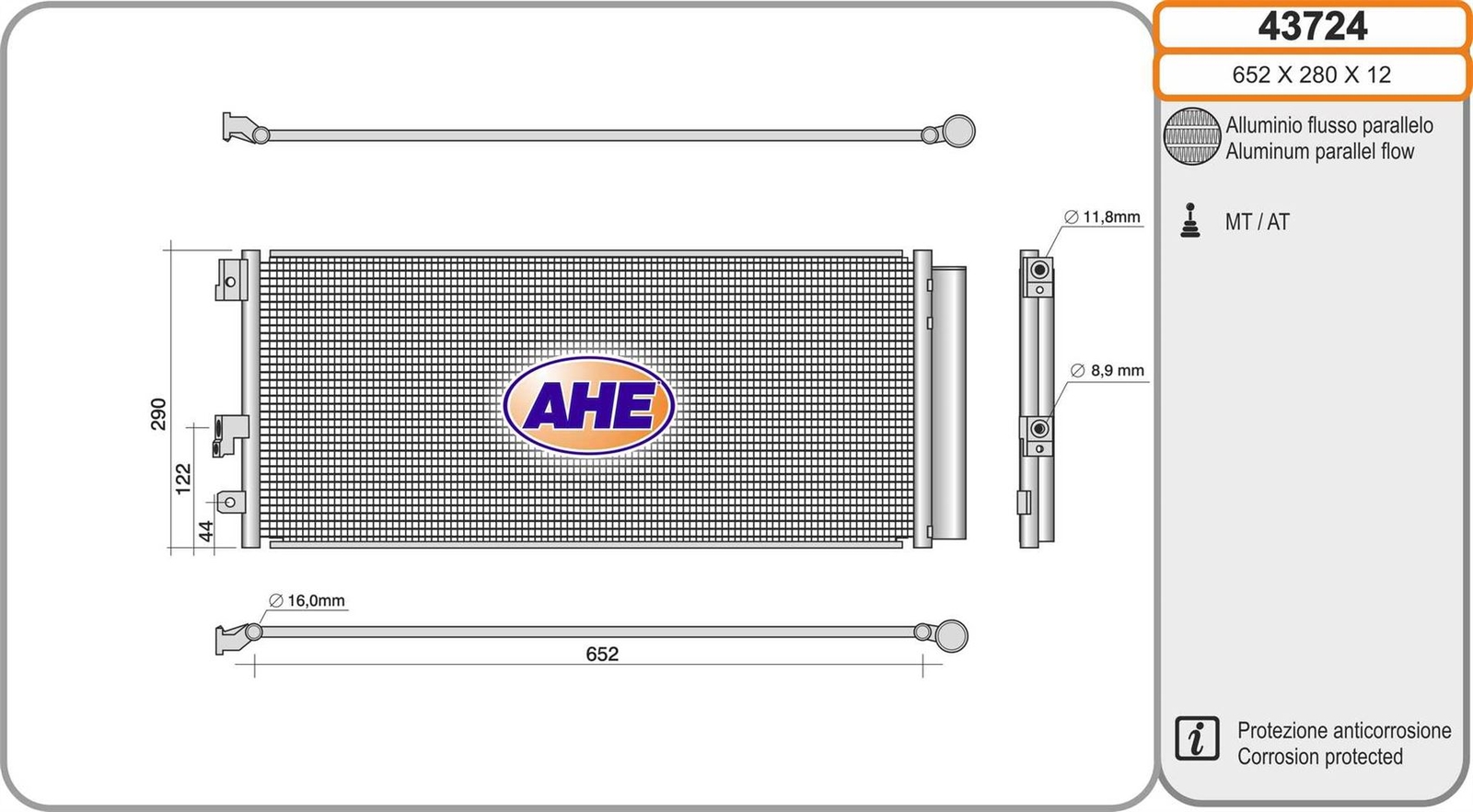 Condenseur de climatisation à haute dissipation thermique pour Opel Corsa E 1.4