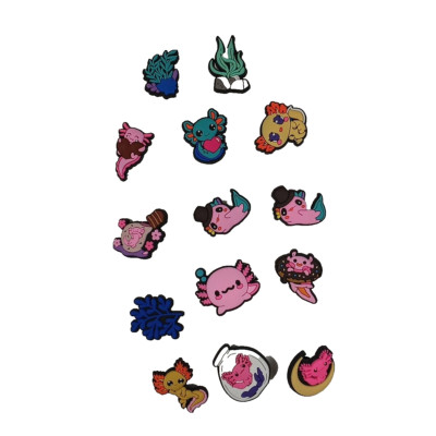 14 Axolotl Shoe Charms Cute Pink Blue Sea Creature Fits Shoes Shoes Wristband