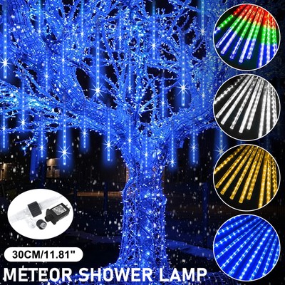 30cm 10 Tubes 240 LEDs Meteor Shower Falling Rain Lights UL Certified Lamp Xmas