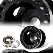 Black Aluminum 6-hole Steering Wheel Hub Adapter For Honda Civicaccords2000